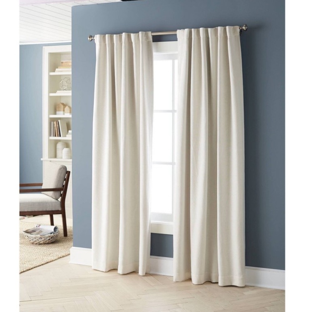 Target Threshold Set of 2 50"x84" Blackout Aruba Curtains in Sour Cream